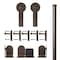 Quiet Glide Bronze 96" Round Stick Sliding Door Hardware QG.1300.RS-96.07 - alternate 1